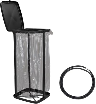 Dailygoods- Afvalzakhouder Draagbaar - Inklapbare Vuilnisemmer - 3-voudig Verstelbaar - Kunststof Buiten - Vuilniszak met Deksel - Voor Feesten/Campings