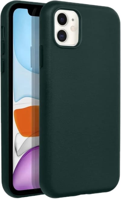 Casify Leren Hoesje geschikt voor MagSafe iPhone 11 Hoesje - Bosgroen