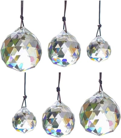 6 stuks zonnevangers kristal kristallen om op te hangen 20/30/40 mm raamdecoratie regenboog prisma raam ornament handwerk