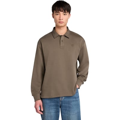 Timberland Polo Sweatshirt Chocolate Chip Taglia: L | Maglie a manica lunga Outlet | Uomo | Marrone