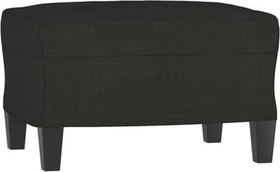 vidaXL - Voetenbank - 60x50x41 - cm - stof - zwart