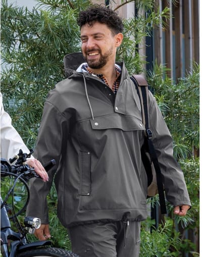 Regenjas Mirage Rainfall Closed Jacket - maat M - gemaakt van polyester soft touch - earl grey