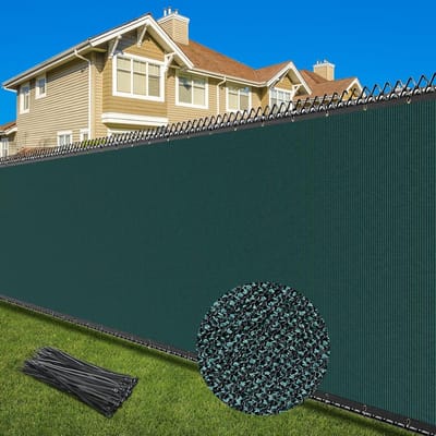 Privacyscherm Tuin - Schaduwdoek Gaas - Privacy Beschermen - 170 g/m² Zwaar - 170 x 50 meter - Donkergroen