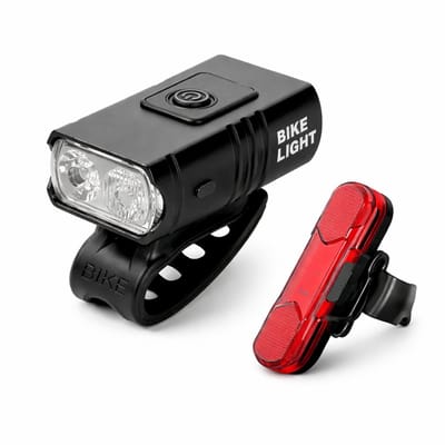 Cloudy - Fietsverlichting set - Fietslamp - Fietslicht - Voorlamp - Voorlicht - Oplaadbaar - Waterdicht - 1000lumen