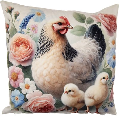 Clayre & Eef Kussenhoes 45x45 cm Beige Polyester