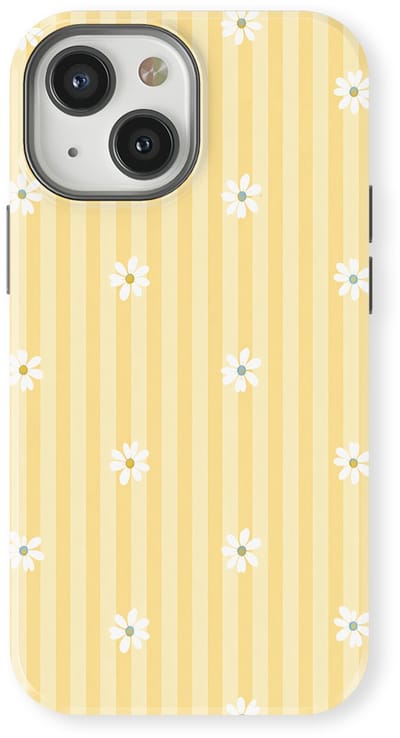 DripCase Hoesje geschikt voor iPhone 13 Mini | Happy Stripes Motief | Magnetisch Opladen | 2-in-1 Ontwerp | Vrolijke Backcover geschikt voor iPhone 13 Mini Lemon Sorbet