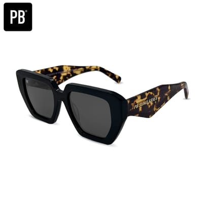 PB Sunglasses - Luca Demi - Zonnebril dames - 100% acetaat frame - Gepolariseerd - Oversized zonnebril - Panterprint