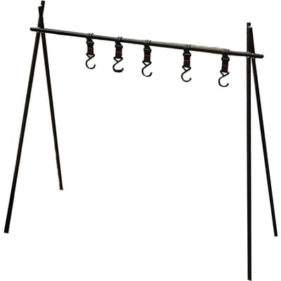 Kampeerrekken Aluminiumlegering Opvouwbare Driehoekige Plank Opvouwbare Hangende Organizer Standaard voor black
