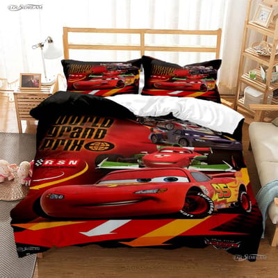 Pixar Mcqueen Auto Alle Seizoenen Dekbedovertrek Dekbed Beddengoed Sets Zachte Dekbedhoes En Kussenslopen Enkel/Dubbel/Queen/King 180*220cm 3pcs