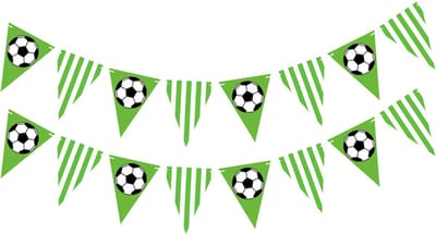 Voetbal Versiering Verjaardag Voetbal Slingers Verjaardag Versiering Voetbal Feest Vlaggenlijn Voetbal - 1 Stuk