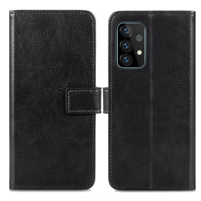 imoshion Hoesje - Geschikt voor Samsung Galaxy A72 - Luxe Bookcase - Zwart