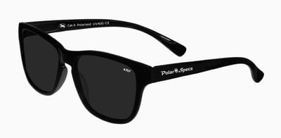 Polar Specs® Zonnebril Wave Classic PS9011 – Shiny Black – Polariserend Zwart EXTRA DONKER Cat.4 – Small – Unisex