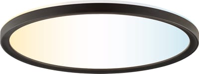 Brilliant Avola - Plafondlamp - Ø 29.3 cm - LED 18W - 2400lm - 2700K-6500K - CCT - Timer - Nachtlicht - Dimbaar - Afstandsbediening - IP20 - Zwart