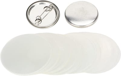 DIY Brooch Badge Button Emblemen - 100 Stuks Pin Button Bezel voor Creatieve Ambachten en Medailles (32MM)