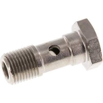 Banjobout 1-weg Vernikkeld Messing G1/8'' buitendraad 24mm [5 Stuks]