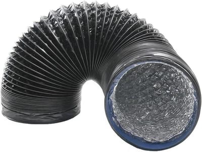 Afvoerslang - Ontluchtingsslang Uitlaatpijp - Ventilatie Keuken - Flexibel Aluminium PVC - 150 mm 2 meter - Zwart