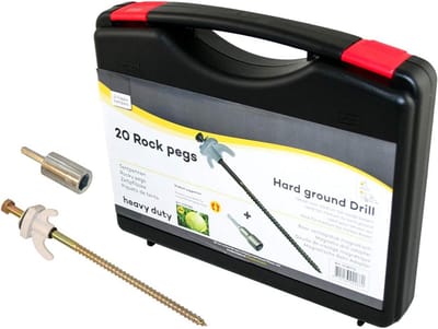 20 x Grondankers 20,5 cm met Schroefdraad voor Harde Bodem - voor Tent, Camping, Caravan, Paviljoen, Voortent