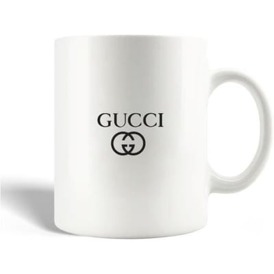 Mug en Céramique Gucci Fashion Logo Noir