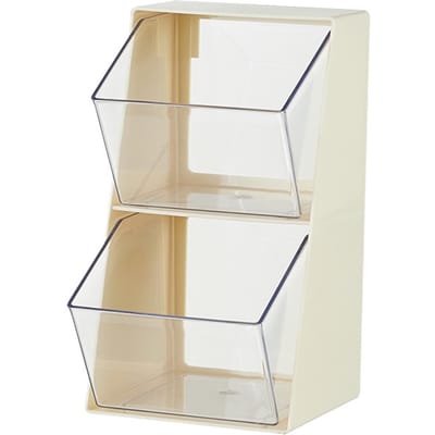 Organisateur de Sachets de Thé 2 Couches Transparent Accessoires de Bar Anti-Poussière Porte-Dosettes de Café pour Sachets de Sucre Capsule