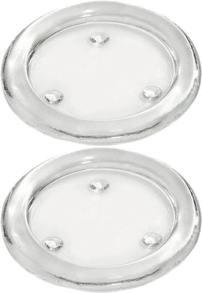 Ronde kaarsenhouder/kaars onderzetter - 2x - glas - 11 cm - voor stompkaarsen tot Dia 8 cm