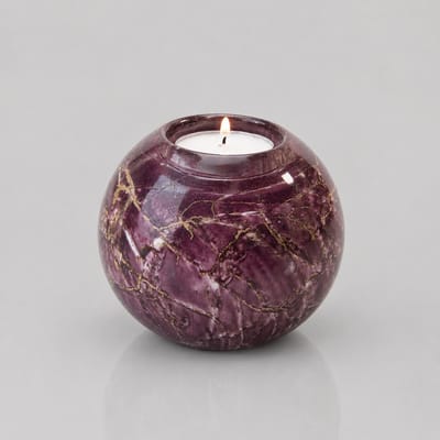 Mini Urn met kaarshouder - Glas - Handgemaakt - Zwart/goud - 250 ml - Urn voor mensen - Urn voor dieren - Deksel, kaarsje & aszakje inclusief