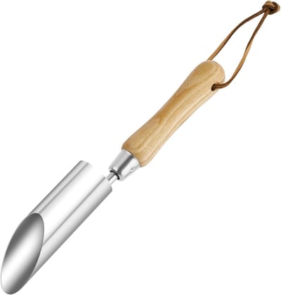 Handmatige Bolletjesplanter met Houten Handvat - Roestvrijstalen Tuingereedschap voor Zaden, Bloemen en Tuinhekken
