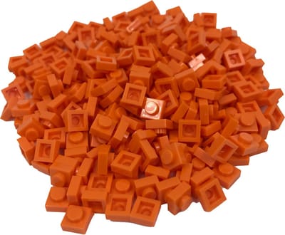 400 Bouwstenen 1x1 plate | Oranje | Compatibel met Lego Classic | Keuze uit vele kleuren | SmallBricks