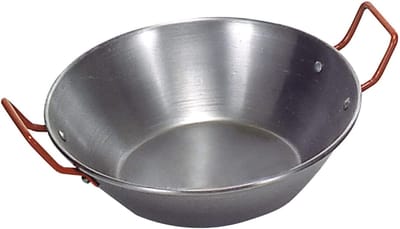 Paella Pan - Kookpan - Grote Maaltijden - Gepolijst Staal - 50 cm - Zilver