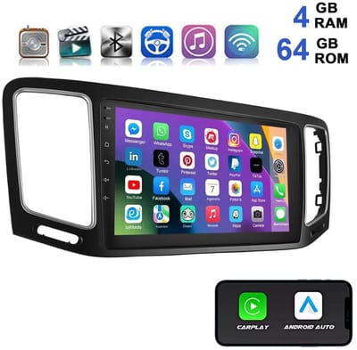 ESSGOO CarPlay Autoradio geschikt voor VW Sharan 7N Seat Alhambra II 2010-2021 - met Draadloos Carplay en Android Auto - radio met navigatie - Bluetooth & Wifi - 4GB 64GB