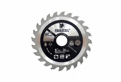 Pegatec High Performance - Circelzaag / Zaagblad Hout 24-tands - Ø125mm - Asgat 22,2mm - Geschikt voor Hout