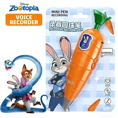 Zootopia Wortel Opname Pen Plastic 15cm Kan Geluid Opnemen Feest Interactieve Props Cartoon Cadeaus Leuk Creatieve Speelgoed