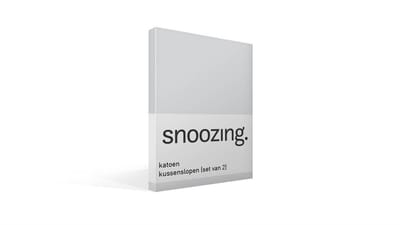 Snoozing - Katoen - Kussenslopen - Set van 2 - 60x70 cm - Grijs
