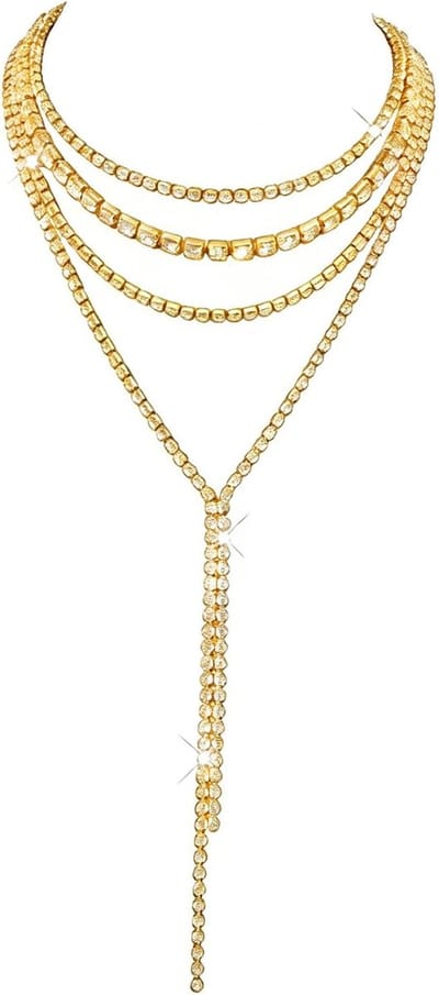 Halskettingen, Crystal choker halskettingen, Sparkly kristallen halsband, ketting voor vrouwen en meisjes, Metaal, Stras