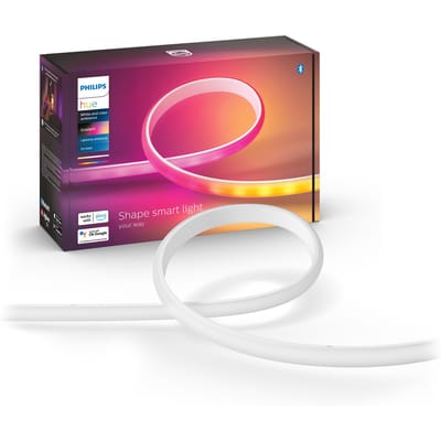 Philips Hue LED Strip 2m Basis Kit Slimme Alexa Meerkleurig Miljoen Warm Wit tot Koel Kleurtemperatuur Smart Home Indirecte Stem App Matter Compatibel veelkleurig