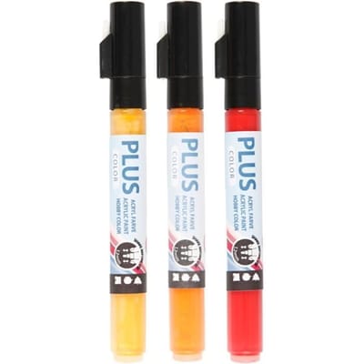 Creotime Markerset Plus Color 1-2 Mm Okergeel-oranje-donkerrood