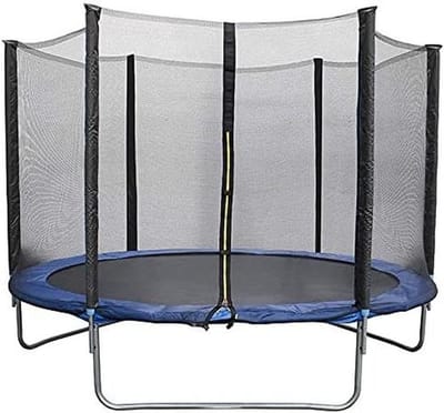 Kinder trampoline - Buitentrampoline met net - Buiten spelen - Robuuste stalen constructie - 140 cm - Blauw
