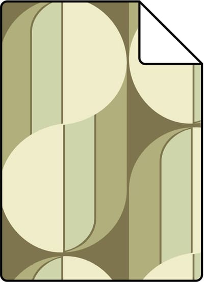 Proefstaal ESTAhome behang retro ornamenten groen - 50 x 900 cm - 131589-S