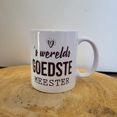 Beker - Goedste meester - Spelfout - Grappige mok - Einde schooljaar cadeau