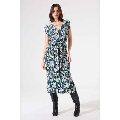 Garcia Ladies Dress Blue Lagoon Maat: S | Maxi Jurken Outlet | Dames | Blauw