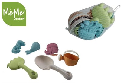 MeMe strand speelgoed Green Tiny Strand Set 6-delig voor kinderen.