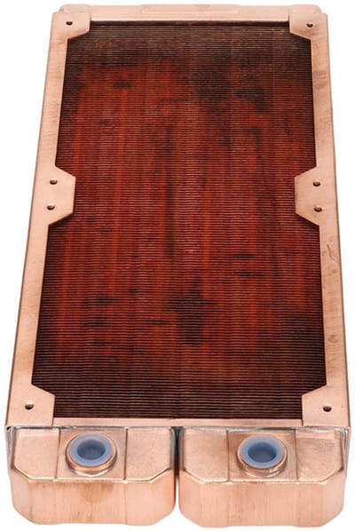 Dailygoods- Radiator Waterkoeling - Koperen Vinnen - G1/4 Aansluiting - 276 x 121 x 29 mm - Hoge Dichtheid - Zelf Installeren