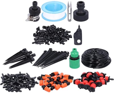 Druppelslang Irrigatiesysteem - Tuin Watering Kit - Planten Water Geven - Waterbesparing 70% - 30 Meter - Zwart