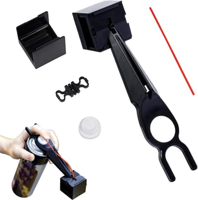 Kettingolie Applicator - Smeermiddel Tool - Motor Onderhoud - Vierkante Sproeier - 15.6 cm Pakket - Zwart