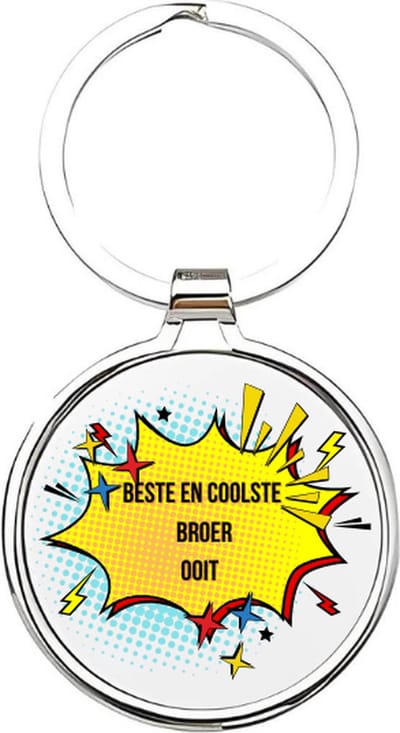 Akyol - Beste en coolste broer ooit Sleutelhanger - broer - De liefste broer - Broer sleutelhanger - broers sleutelhanger - Sleutelhanger voor je broer - Familie sleutelhanger - verjaardagscadeautje - Broer cadeau - Brother - broertje - 4 x 7,5 CM