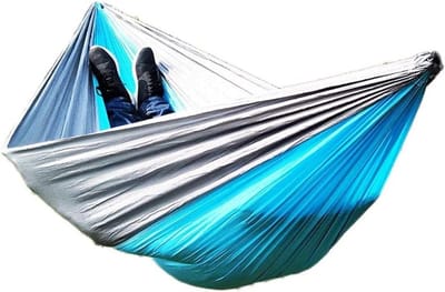 Draagbare Hangmat - Dubbele Camping Hangmat - Outdoor Ontspanning - Lichtgewicht Nylon - 270 x 140 cm - Blauw