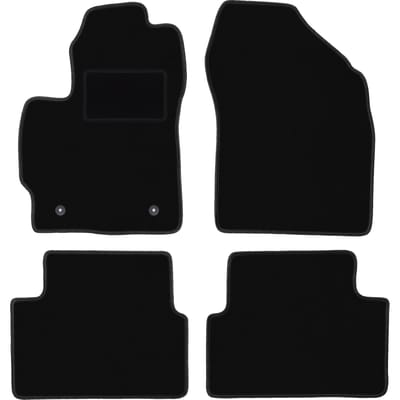 Zwarte veloursmatten voor: Toyota Corolla E14 / E15 sedan (2007-2012)