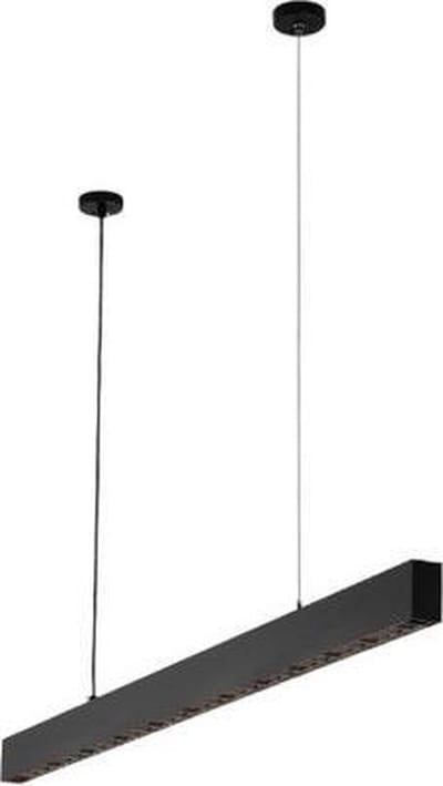 Groenovatie LED Linear Hangarmatuur - 45W - 120cm - Mat Zwart - Warm Wit