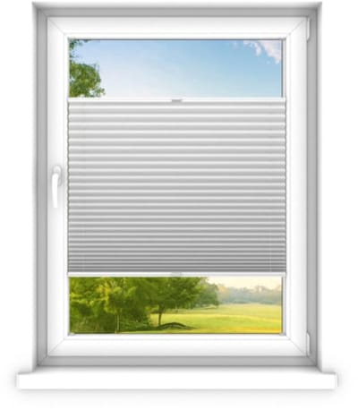 time4blinds - Plisségordijn zonder boren op maat gemaakt - Vouwgordijn - Plisségordijn privacy en zonwering - Eenvoudige installatie - Kant-en-klaar plisségordijn - 30x60 cm - Zilver