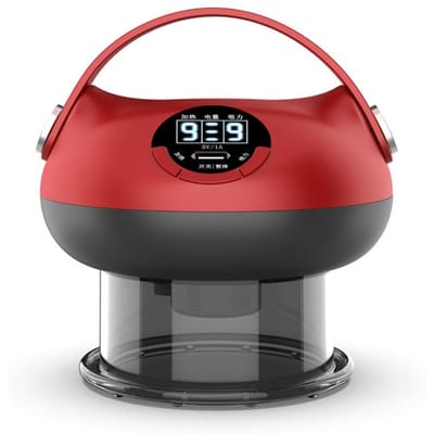 Elektrisch Schraapinstrument. Meridiaanborstel, Thuisbaggeren, Warm kompres en Massage Therapeutisch Instrument. donkerrode kleur