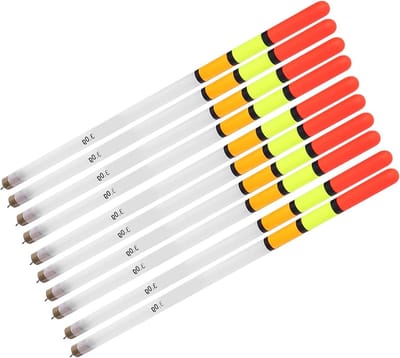 Complete Set van 10 Robuuste Plastic Vissersdobbers voor Zee-, Rots- en IJsvisserij - Ideaal voor Het Aas en Voeren van Vissen